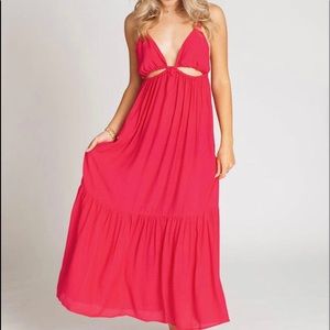 Womens Pink maxi dress. Size small.